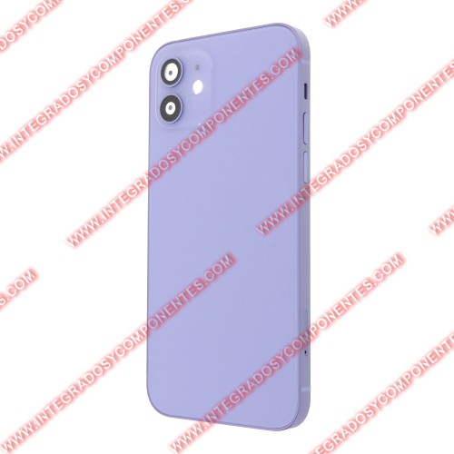 Tapa+Marco Iphone 12 Calidad Premium Morado
