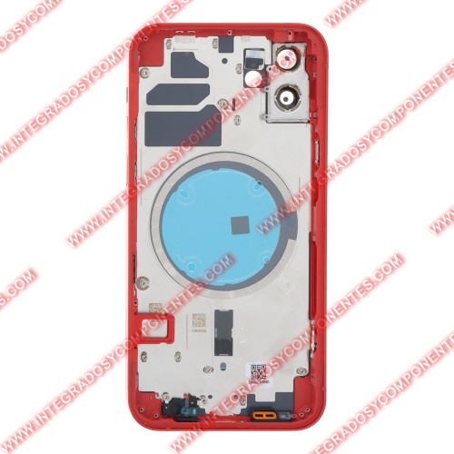 Tapa+Marco Iphone 12 Calidad Premium Rojo