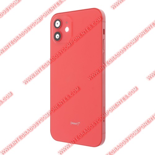 Tapa+Marco Iphone 12 Calidad Premium Rojo
