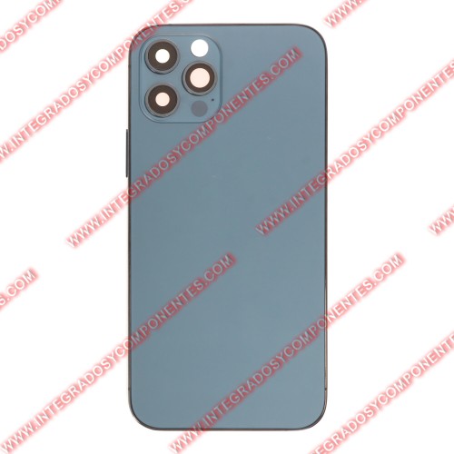 Tapa+Marco Iphone 12 Pro Calidad Premium Azul