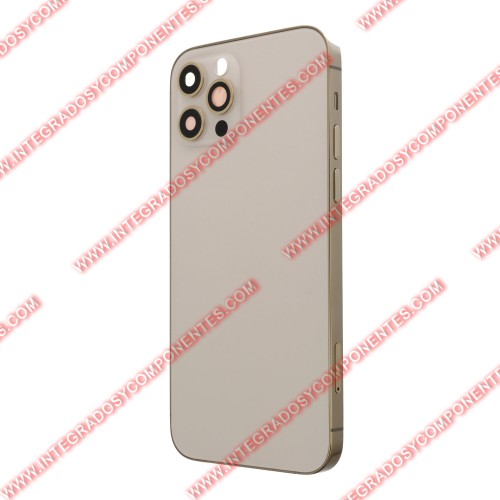 Tapa+Marco Iphone 12 Pro Calidad Premium Oro