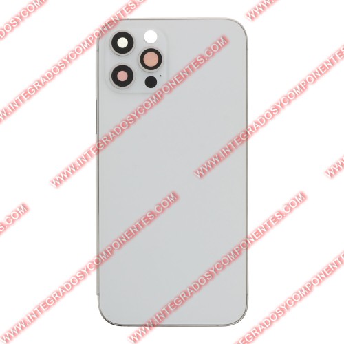Tapa+Marco Iphone 12 Pro Calidad Premium Plata