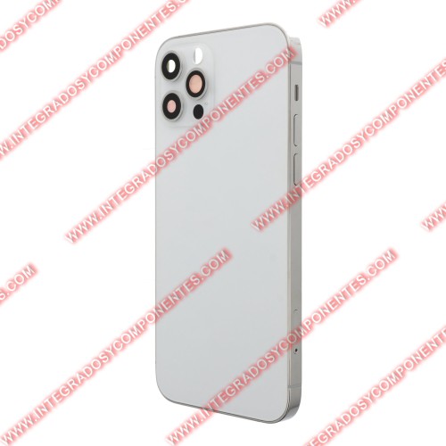 Tapa+Marco Iphone 12 Pro Calidad Premium Plata