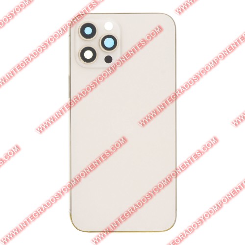 Tapa+Marco Iphone 12 Pro Max Calidad Premium Oro