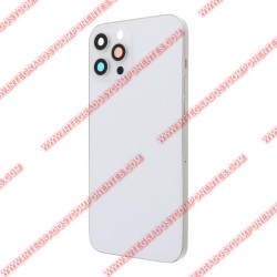 Tapa+Marco Iphone 12 Pro Max Calidad Premium Plata