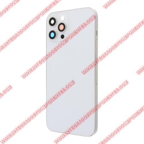 Tapa+Marco Iphone 12 Pro Max Calidad Premium Plata