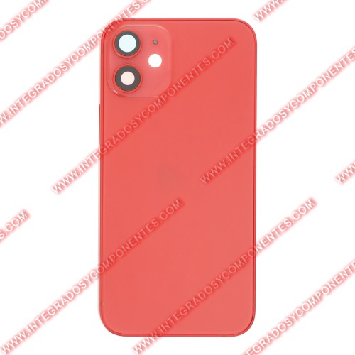 Tapa+Marco Iphone 12 Mini Calidad Premium Rojo