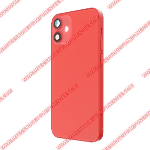 Tapa+Marco Iphone 12 Mini Calidad Premium Rojo