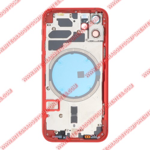 Tapa+Marco Iphone 12 Mini Calidad Premium Rojo