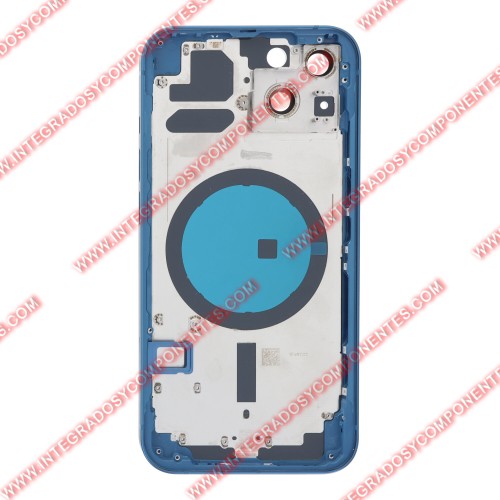 Tapa+Marco Iphone 13 Calidad Premium Azul