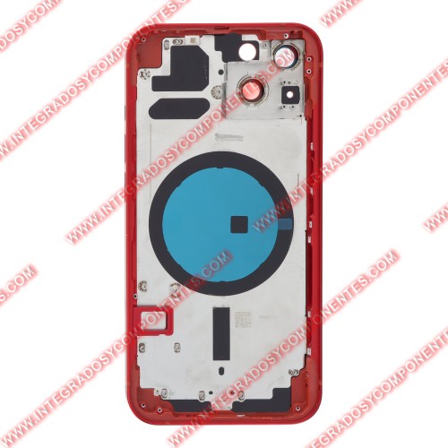 Tapa+Marco Iphone 13 Calidad Premium Rojo
