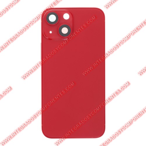 Tapa+Marco Iphone 13 Mini Calidad Premium Rojo