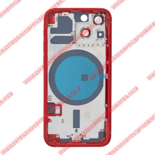 Tapa+Marco Iphone 13 Mini Calidad Premium Rojo