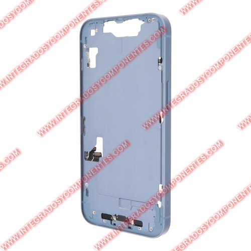 Tapa+Marco Iphone 14 Calidad Premium Azul