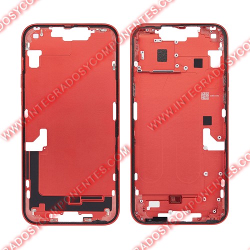 Tapa+Marco Iphone 14 Plus Calidad Premium Rojo