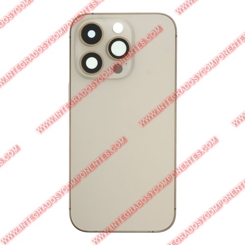 Tapa+Marco Iphone 14 Pro Calidad Premium Oro