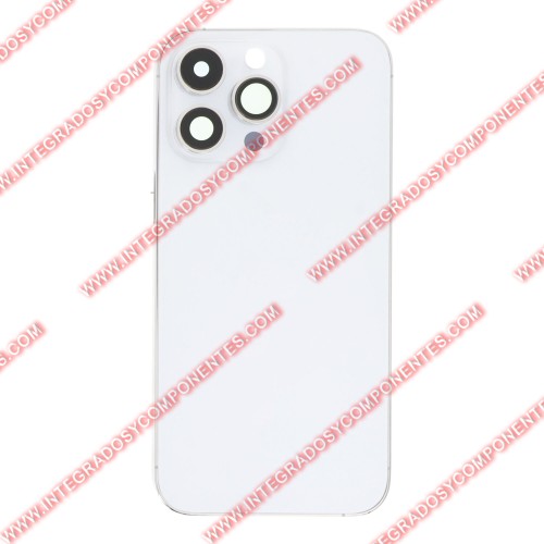 Tapa+Marco Iphone 14 Pro Calidad Premium Plata