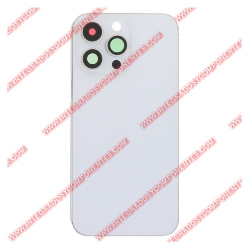 Tapa+Marco Iphone 14 Pro Max Calidad Premium Plata