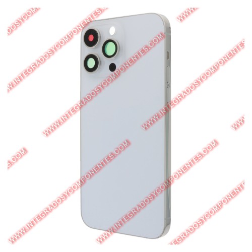 Tapa+Marco Iphone 14 Pro Max Calidad Premium Plata