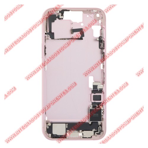 Tapa+Marco Iphone 15 Plus Calidad Premium Rosa