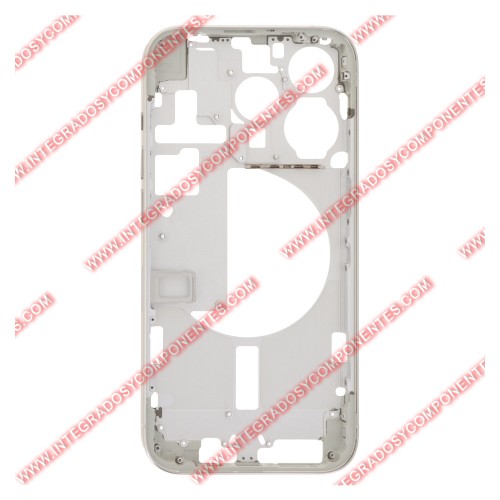 Tapa+Marco Iphone 15 Pro Calidad Premium Blanco