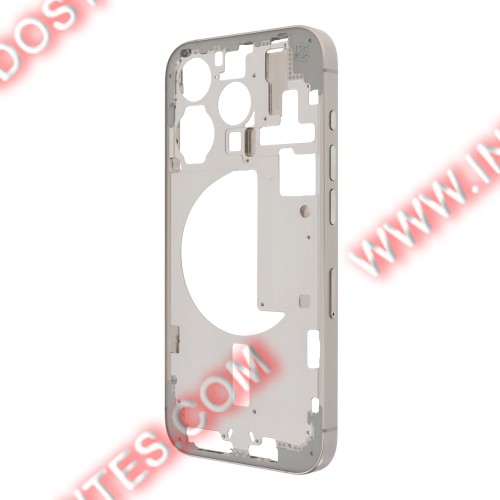 Tapa+Marco Iphone 15 Pro Calidad Premium Gris