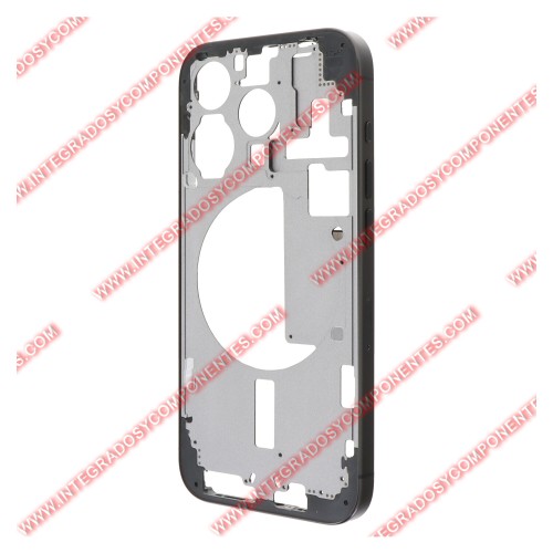 Tapa+Marco Iphone 15 Pro Calidad Premium Negro